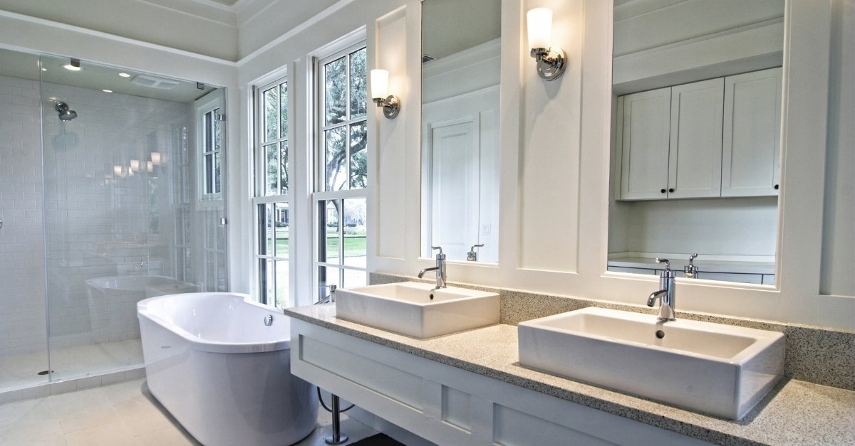 clean modern bathroom remodel naperville