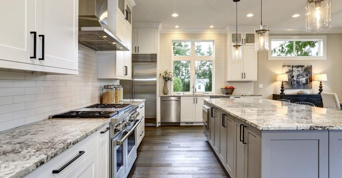 large kitchen island